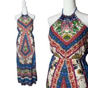Flying Tomato Aztec Halter Maxi Dress
